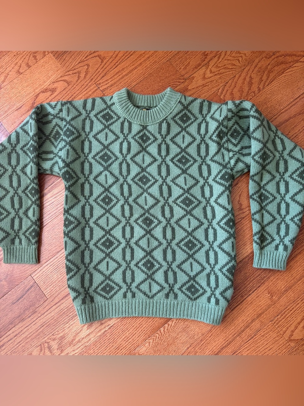 Vintage Gjendin 100% Norwegian Wool Sweater Unisex Nordic Geometric Size S